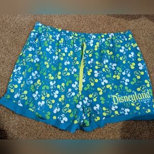 Disney Teal and Lime Women's Athletic Shorts